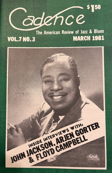 CADENCE back issue - MARCH 1981 - JOHN JACKSON - ARJEN GORTER - FLOYD CAMPBELL - MAGAZINE