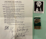 HISTORIC Curiosity : Louis Satchmo Armstrong - Sample SWISS KRISS manufactured letter / CARD  and SAMPLE - SWISSKRISS - MEMORABILIA [mass printed signature]