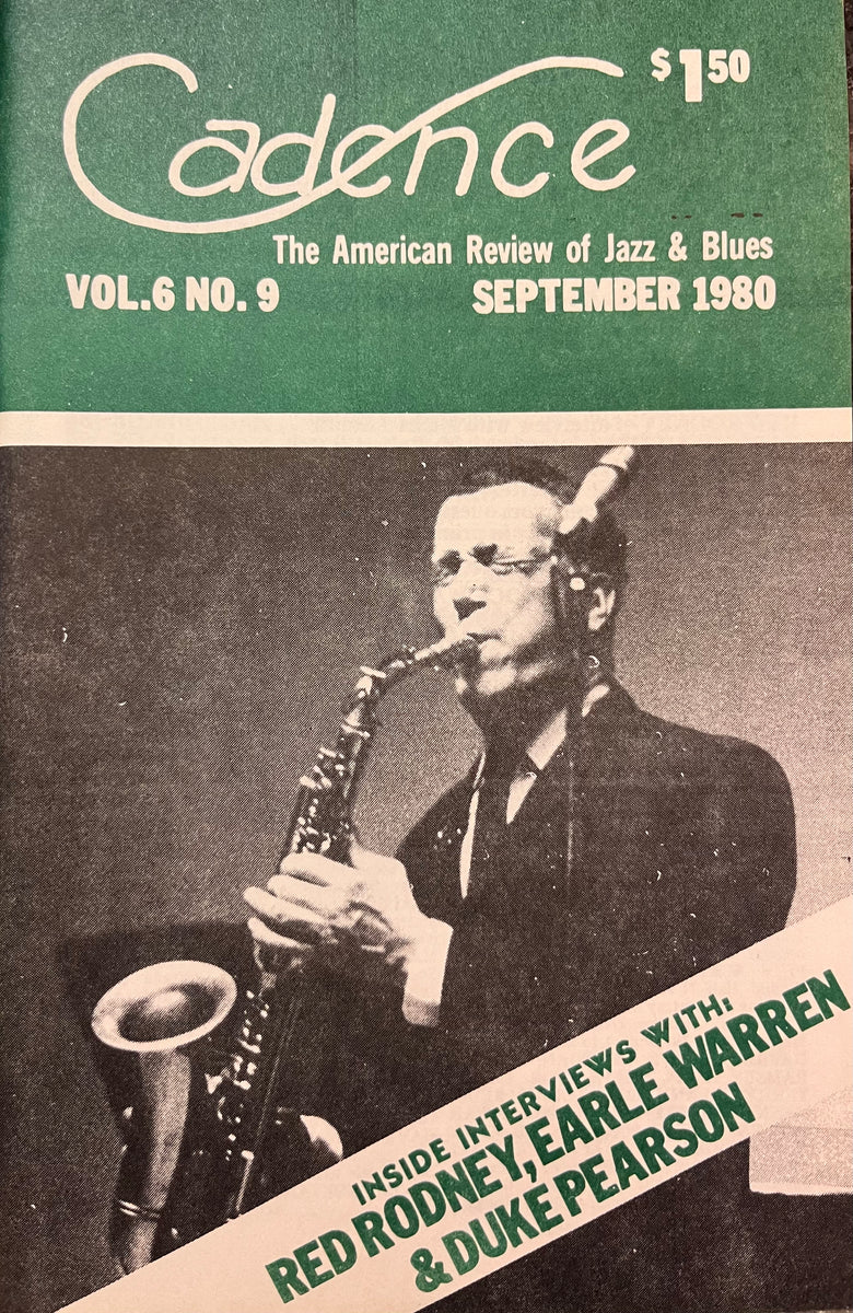 SEPTEMBER 1980 - RED RODNEY - EARLE WARREN - DUKE PEARSON - back issue ...
