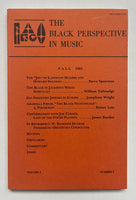 THE BLACK PERSPECTIVE IN MUSIC - Feat: Langston Hughes - Joe Turner - W. Rudolph Dunbar - Volume 9 #2 - FALL 1981 - MAGAZINE