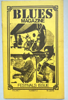 BLUES MAGAZINE - FESTIVAL ISSUE: Northern Lights - Mariposa - Winnipeg Folk -  interview w/ Carl Martin Volume 1 # 4 - AUGUST 1975