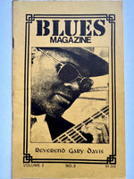 BLUES MAGAZINE - REVEREND GARY DAVIS - [w/centerfold]  VOLUME2 # 3 - JUNE 1976