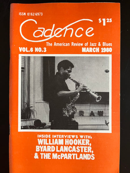 William Hooker - Byard Lancaster - Jimmy McPartland - Marian McPartland - MARCH 1980 -CADENCE back issue Magazine