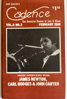 CADENCE - FEBRUARY 1980 - JAMES NEWTON - CARL HODGES - JOHN CARTER - back issue - MAGAZINE