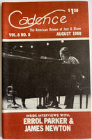 CADENCE - AUGUST 1980 - ERROL PARKER - JAMES NEWTON -back issue - MAGAZINE
