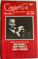 CADENCE - JULY 1980 - RED RODNEY - GARY WINDO - EARLE WARREN - back issue - MAGAZINE