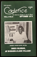 CADENCE back issue - SEPTEMBER 1979 - IDREES SULIEMAN - JAY McSHANN - CLAUDE WILLIAMS - MAGAZINE