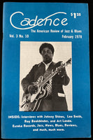 CADENCE back issue - FEBRUARY 1978 - JOHNNY SHINES - WADADA LEO SMITH - ROY BOOKBINDER - ART LANDE - MAGAZINE