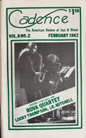 CADENCE back issue - FEBRUARY 1982 - ROVA - LUCKY THOMPSON - J. R. MITCHELL - MAGAZINE
