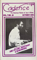 CADENCE back issue - OCTOBER 1981 - JAMES WILLIAMS - WAYNE WRIGHT - HUGH BRODIE - MAGAZINE