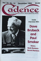 CADENCE back issue - DECEMBER 1994 - DAVE BRUBECK - PAUL SMOKER - MAGAZINE