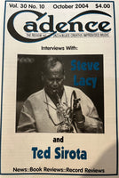 CADENCE back issue - OCTOBER 2004 - STEVE LACY - TED SIROTA - MAGAZINE