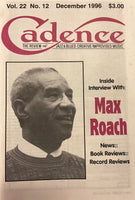 CADENCE back issue - MAX ROACH - DECEMBER 1996 - MAGAZINE