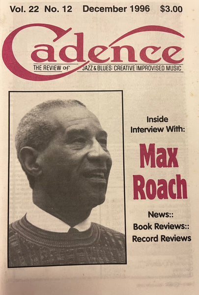 CADENCE back issue - MAX ROACH - DECEMBER 1996 - MAGAZINE
