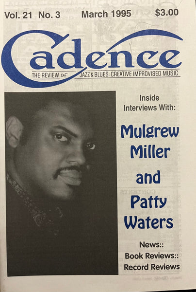 CADENCE back issue - MARCH 1995 - MULGREW MILLER - PATTY WATERS - MAGAZINE