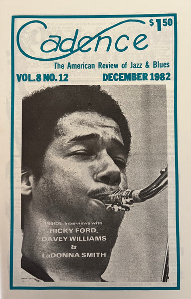 CADENCE back issue - RICKY FORD - DAVEY WILLIAMS - LaDONNA SMITH - DECEMBER 1982- MAGAZINE