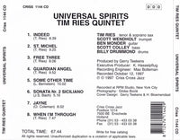 TIM RIES - UNIVERSAL SPIRITS - CRISSCROSS - 1144 - CD