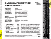 CLARK SUPRYNOWICZ - RINDE ECKERT - IN SLEEP KING - SOUNDASPECTS - 29 - CD