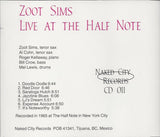 ZOOT SIMS - QUINTET AT THE 1/2 NOTE 1965 - NAKED CITY - 11
