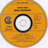 MIKE MORENO - THIRD WISH - CRISSCROSS - 1303 - CD