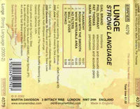 LUNGE: STRONG LANGUAGE - GAIL BRAND - PHIL DURRANT - PAT THOMAS - MARK SANDERS - EMANEM - 4079 - CD