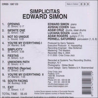 EDWARD SIMON - SIMPLICITAS - CRISSCROSS - 1267 - CD