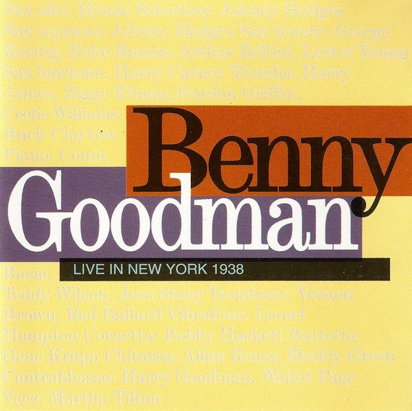 BENNY GOODMAN - LIVE IN NEW YORK 1938 - NELJAZZ - 956 - CD