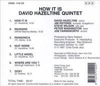 DAVID HAZELTINE - 5tet - HOW IT IS - CRISSCROSS - 1142 - CD