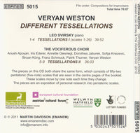 VERYAN WESTON - DIFFERENT TESSELLATIONS - EMANEM - 5015 - CD