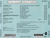 CRISS CROSS 6tet- Adriane Muttenhaler - Thomas Kugi -  VISIONS & REALITIES - EXTRAPLATTE - 292 - CD