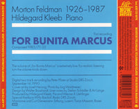MORTON FELDMAN -  HILDEGARD KLEEB - FOR BUNITA MARCUS - HATART - 6076 CD