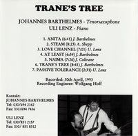 JOHANNES BARTHELMES - ULI LENZ - TRANE'S TREE - KONNEX - 5057 - CD