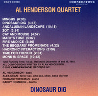 AL HENDERSON QUARTET - Alex Dean - Richard Whiteman - Barry Romberg - DINOSAUR DIG - CORNERSTONE 103 CD