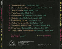 RICK MATLE - SHEILA LANDIS - FINE + MELLOW - SHELAN - 1011 - CD