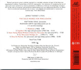 JAMES TENNEY - SOLO WORKS FOR PERCUSSION -  MATTHIAS KAUL - RUDIGER ORTH - HATNOW - 111 CD