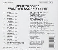 WALT WEISKOPF - SIGHT TO SOUND - CRISSCROSS - 1250 - CD