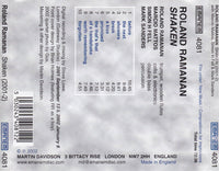ROLAND RAMANAN - SHAKEN - INCLUDES: MARCIO MATTOS -SIMON FELL - MARK SANDERS - EMANEM - 4081 - CD