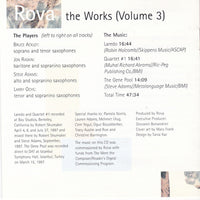 ROVA SAX QUARTET - THE WORKS VOL.3 - BLACKSAINT - 120196 - CD