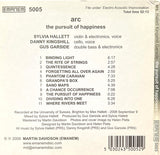 ARC - PURSUIT OF HAPPINESS - SYLVIA HALLETT - DANNY KINGSHILL - GUS GARSIDE - EMANEM - 5005 - CD