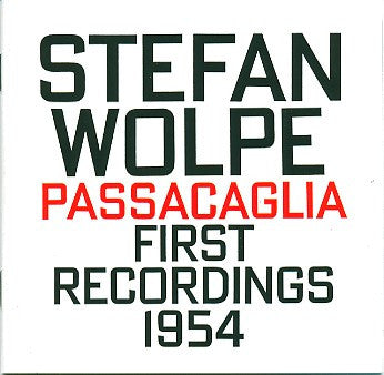STEFAN WOLPE - PASSACAGLIA - includes DAVID TUDOR - AL COHN - HATART - 6182 CD