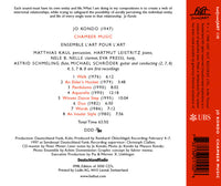 JO KONDO - Ensemble L'Art Pour L'Art - CHAMBER MUSIC - HATNOW - 110 CD