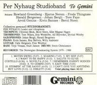 PER NYHAUG - TO GEMINI - GEMINI - 77 - CD