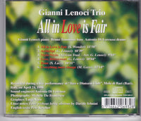 GIANNI LENOCI - Trio - ALL IN LOVE IS FAIR - SPLASCH - 693 - CD