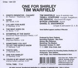 TIM WARFIELD - ONE FOR SHIRLEY - CRISSCROSS - 1304 - CD