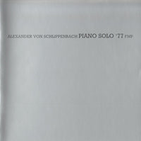 ALEX VON SCHLIPPENBACH - PIANO SOLO '77 - FMP - 129 - CD