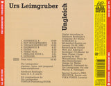 URS LEIMGRUBER - (soprano + tenor + bass saxophones] - UNGLEICH - HATART - 6049 CD