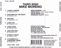 MIKE MORENO - THIRD WISH - CRISSCROSS - 1303 - CD