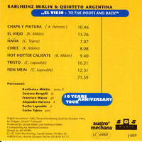 KARLHEINZ MIKLIN - QUINTETTO ARGENTINA - EL VIEJO - SOS - 9 - CD