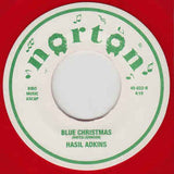 Hasil Adkins ‎– Santa Claus Boogie/ Blue Christmas - 45 RPM [ 7" RED vinyl] - Norton 45-022 vinyl