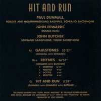 Paul Dunmall - John Edwards - John Butcher - Hit and Run - FMP 116 CD